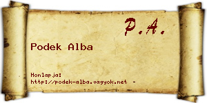 Podek Alba névjegykártya